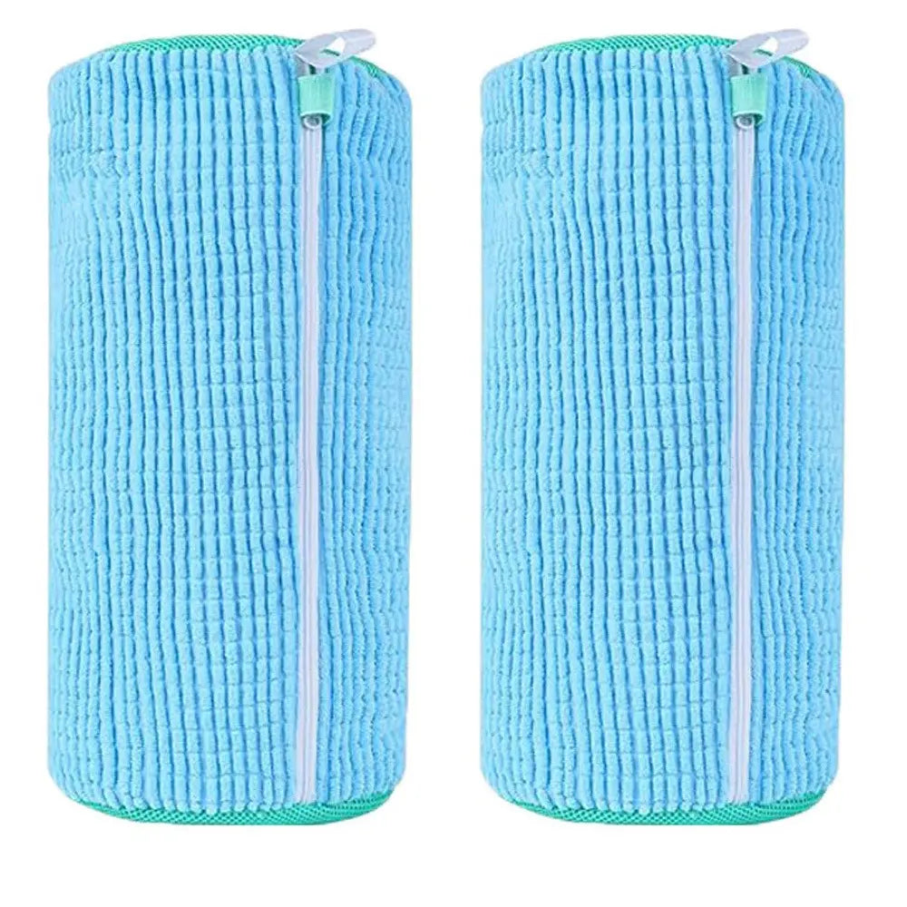 Bolsa cilíndrica para lavar zapatos en la lavadora y para su cuidado.