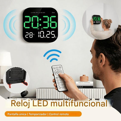 🕰️🛏️ Reloj digital apto tanto para el hogar como para la oficina, con ajuste de brillo/temperatura.