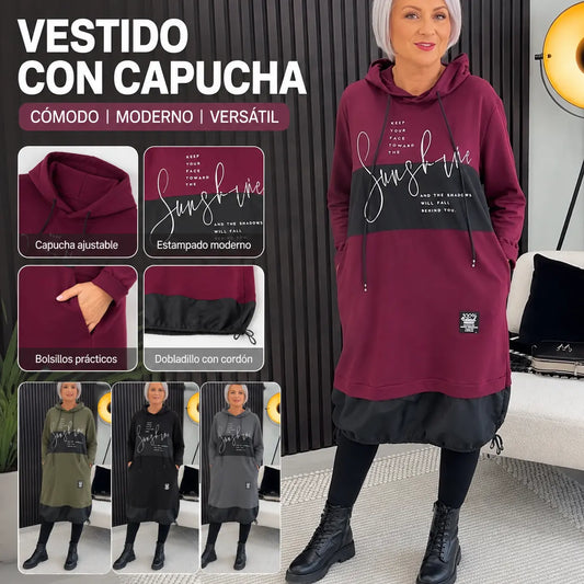 🔥🔥【S-5XL】2026 Nuevo vestido con estampado grande de moda de otoño e invierno