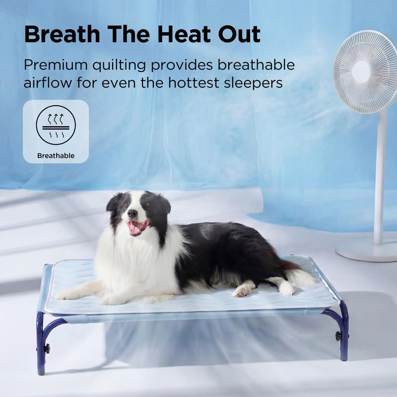 ❄️ Alfombrilla refrescante para mascotas hecha de material de seda helada lavable🧼, antideslizante🛟 | Adecuada para perros grandes