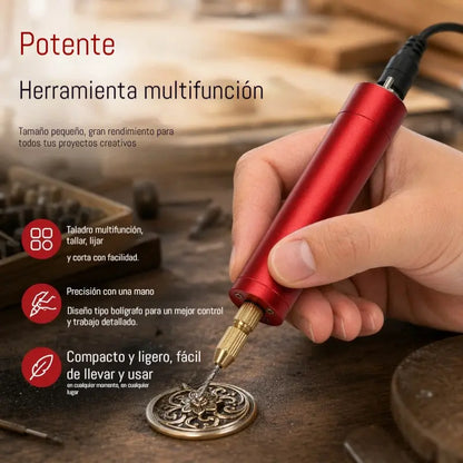 🔩Mini bolígrafo eléctrico USB para grabar y pulir objetos en miniatura.