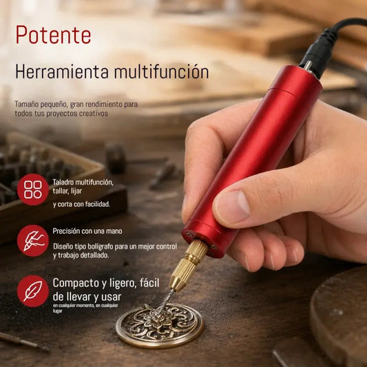 🔩Mini bolígrafo eléctrico USB para grabar y pulir objetos en miniatura.