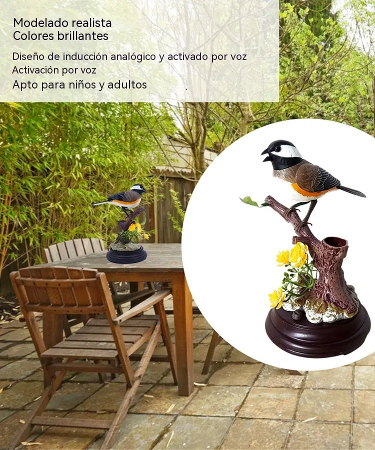 🦜🐦🐦【Ventas calientes recientes】Adornos de pájaros creativos, lindos y controlados por voz para decoración de escritorio de habitación.