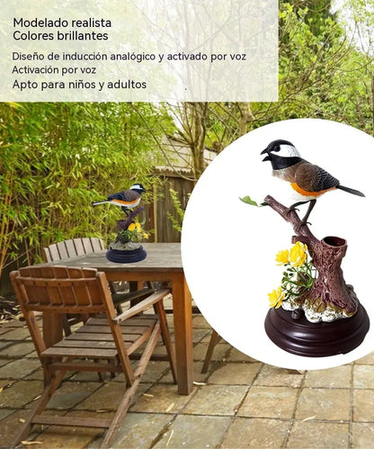 🦜🐦🐦【Ventas calientes recientes】Adornos de pájaros creativos, lindos y controlados por voz para decoración de escritorio de habitación.