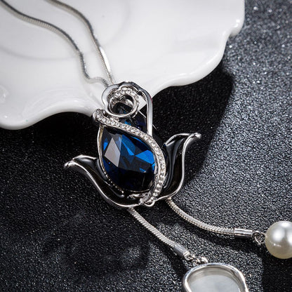 🔥【Producto más vendido】 Nuevo collar de flores de tulipán de alta gama para mujer
