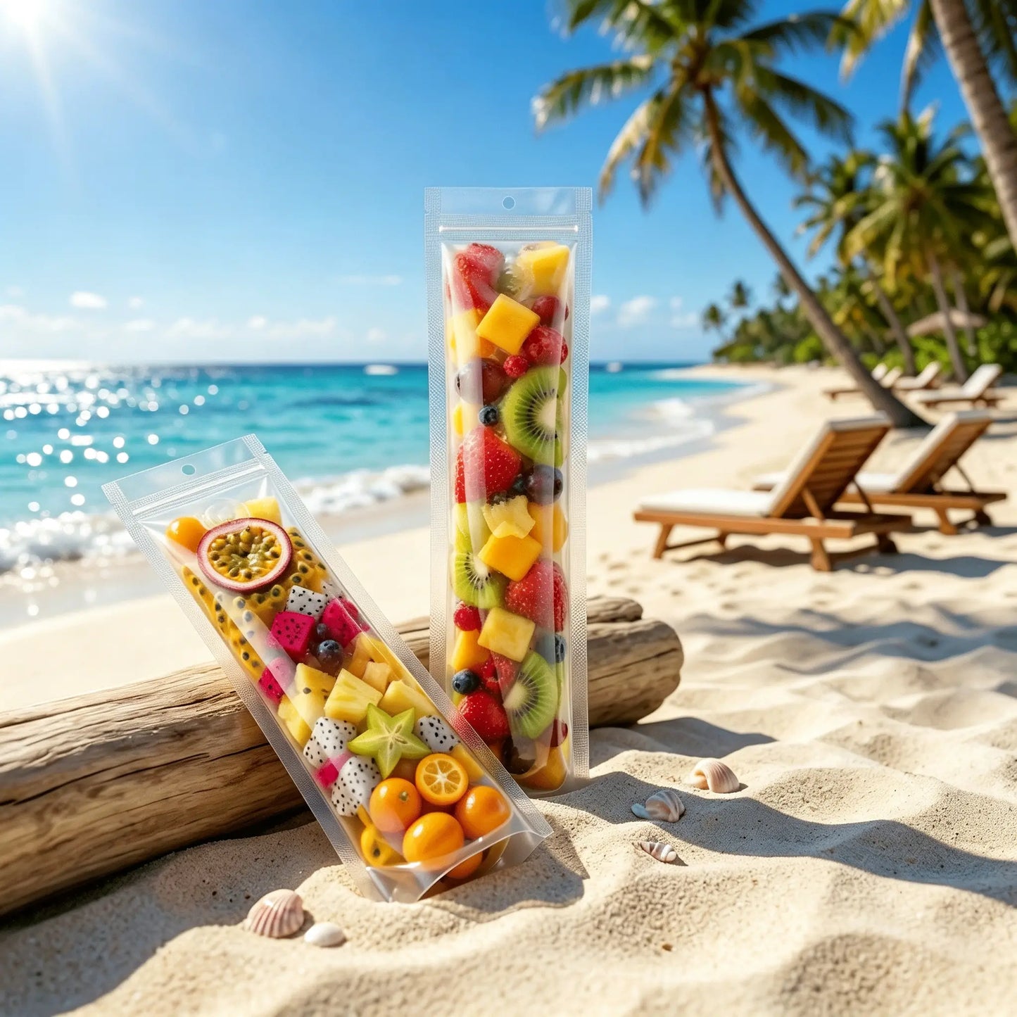 💖【100 unidades】por solo 24 euros🍦🍓Bolsas desechables para hacer paletas heladas caseras con hielo picado apto para alimentos.