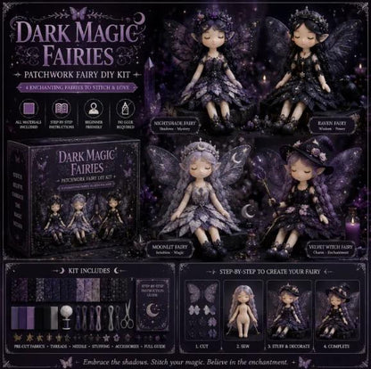 🌸50% zľava - Šijacia séria Fairy Tale - Sada patchworkových víl pre domácich majstrov✨👼