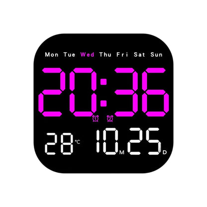 Reloj digital para el hogar y la oficina: ¡despierte suavemente y olvídese de las alarmas molestas! Brillo ajustable, funcionamiento silencioso por la noche. También muestra la temperatura. Un compañero fiable para su día a día. 🌙