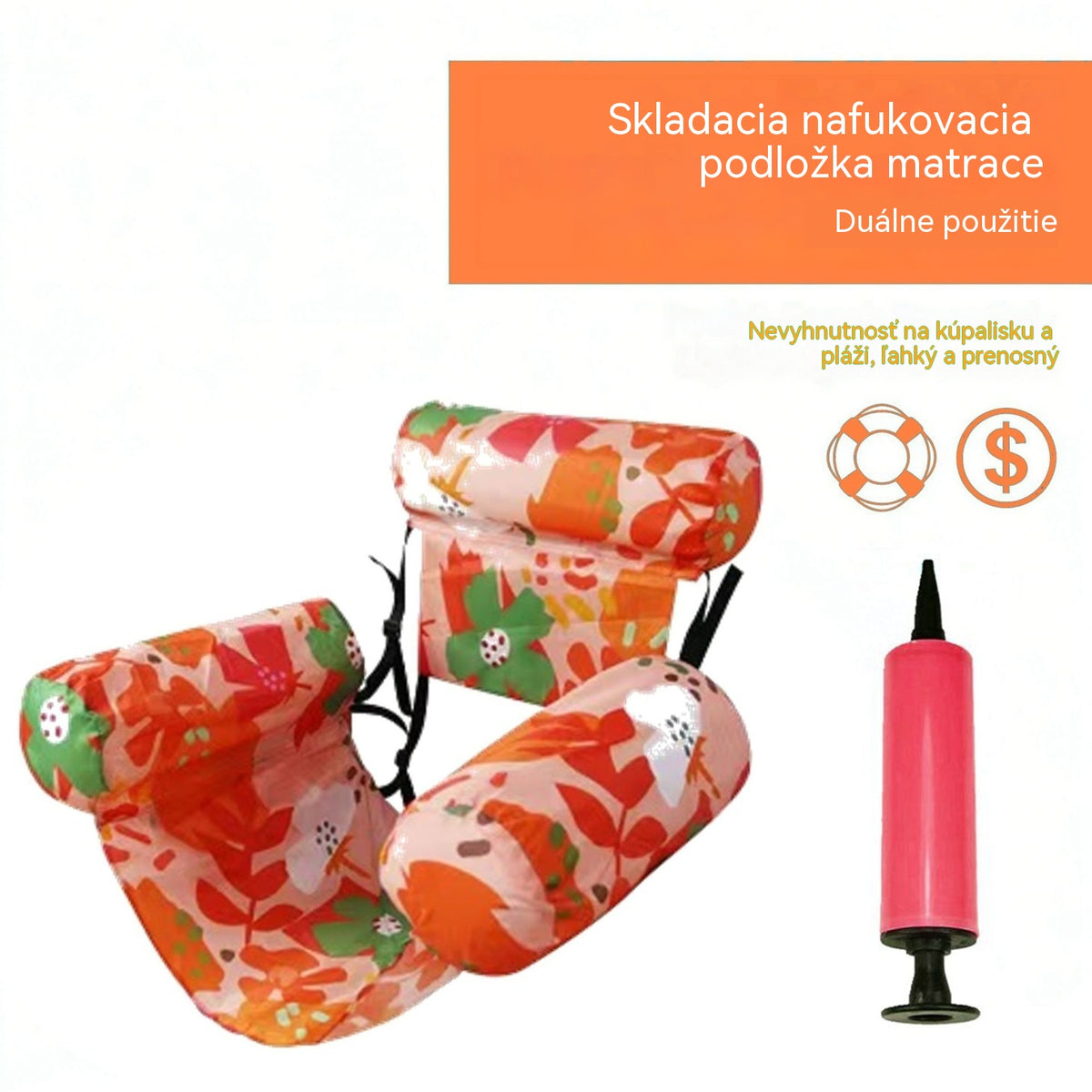 💦📢Skladacia plávajúca pohovka s operadlom