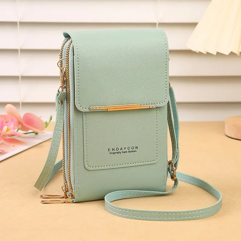 📢 ¡50 % de descuento! Bolso de piel auténtica para mujer compatible con pantallas táctiles.