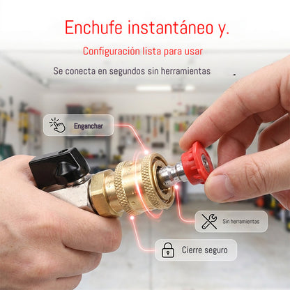 🚗💧Adaptador de conexión rápida para pistola de agua a alta presión