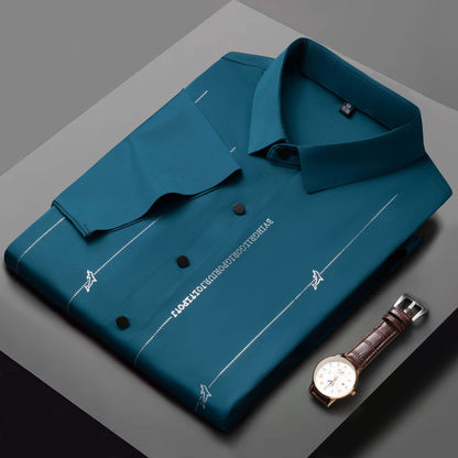 【M-4XL】Camisa de manga corta con alta elasticidad, sin arrugas y sin necesidad de planchar.