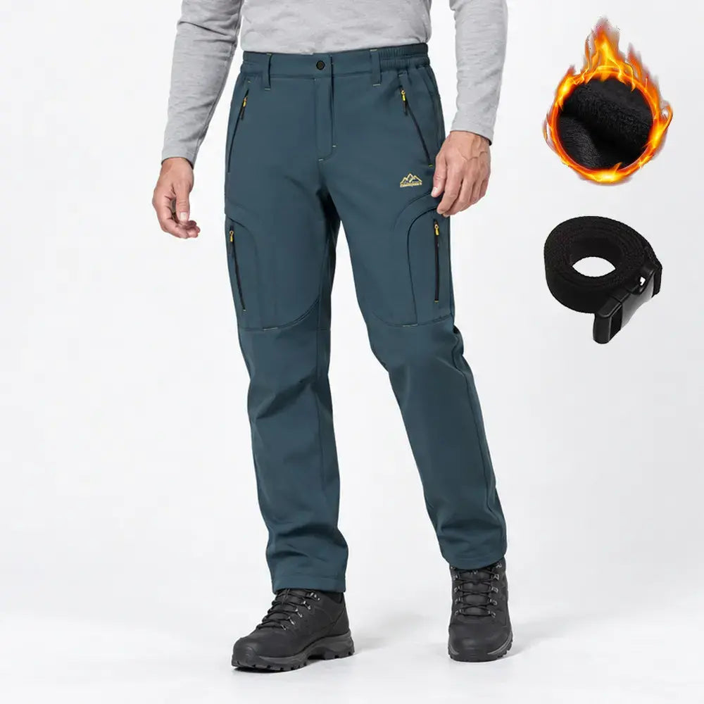 【M-6XL】Pánské softshellové outdoorové kalhoty – zateplené, rychleschnoucí, pružné, větruodolné, vodoodpudivé a prodyšné