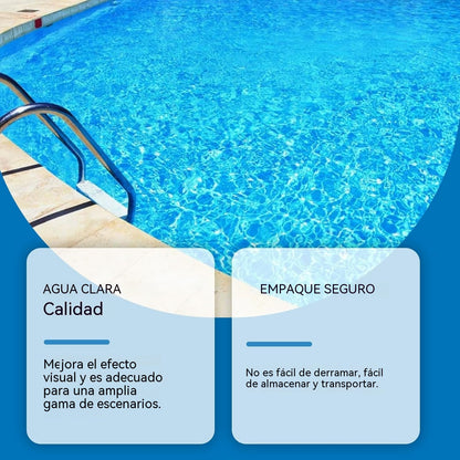 💧【3 piezas 32 euros】Líquido purificador para piscinas: ¡Agua cristalina, sin complicaciones! ✨ Dile adiós al agua verde y a los químicos agresivos: solo agua pura y fresca en cada baño. 🏊‍♂️💙