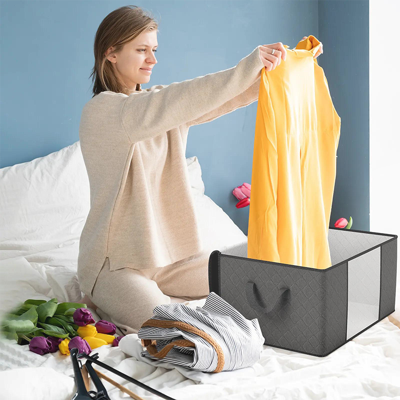 📦✨ Bolsa de almacenamiento de gran capacidad – Tejido transpirable y ventana transparente 🏡