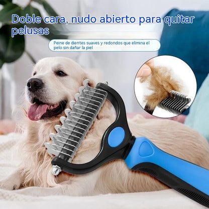 【Compre 1 y obtenga 1 gratis，2 piezas】Cepillo de doble cara para el aseo de mascotas y la eliminación de pelo