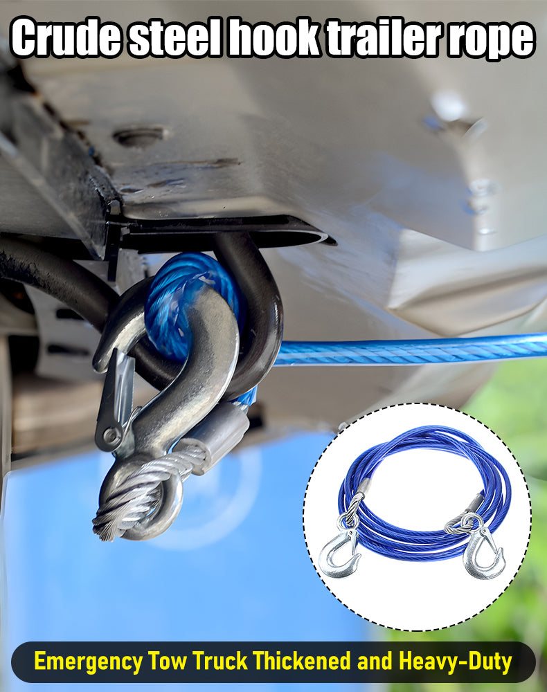 ⛓️🚗 Cuerda de remolque para automóvil, cuerda de tracción, cuerda de rescate – 4 m 3 toneladas
