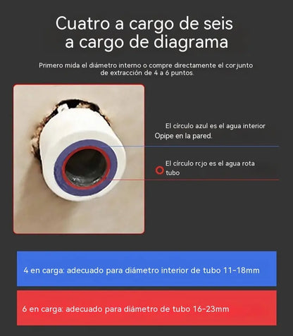 🚰Herramienta avanzada para reparar y desmontar roscas de grifos.