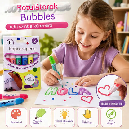 🎁【Vásárolj 1-et, kapsz 2-t ingyen】3D nyomtatótoll gyerekeknek: Popcorn stílusú buborékrajz (DIY)
