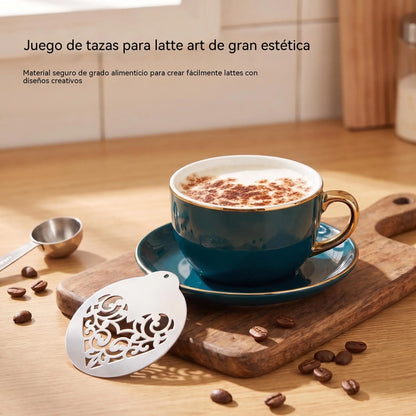 ☕ Šablona iz nerjavnega jekla (tip 304) za latte art