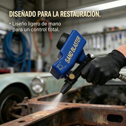 🔫✨ Pistola de chorro de arena portátil con alimentación por gravedad – para óxido, grabado y desbarbado