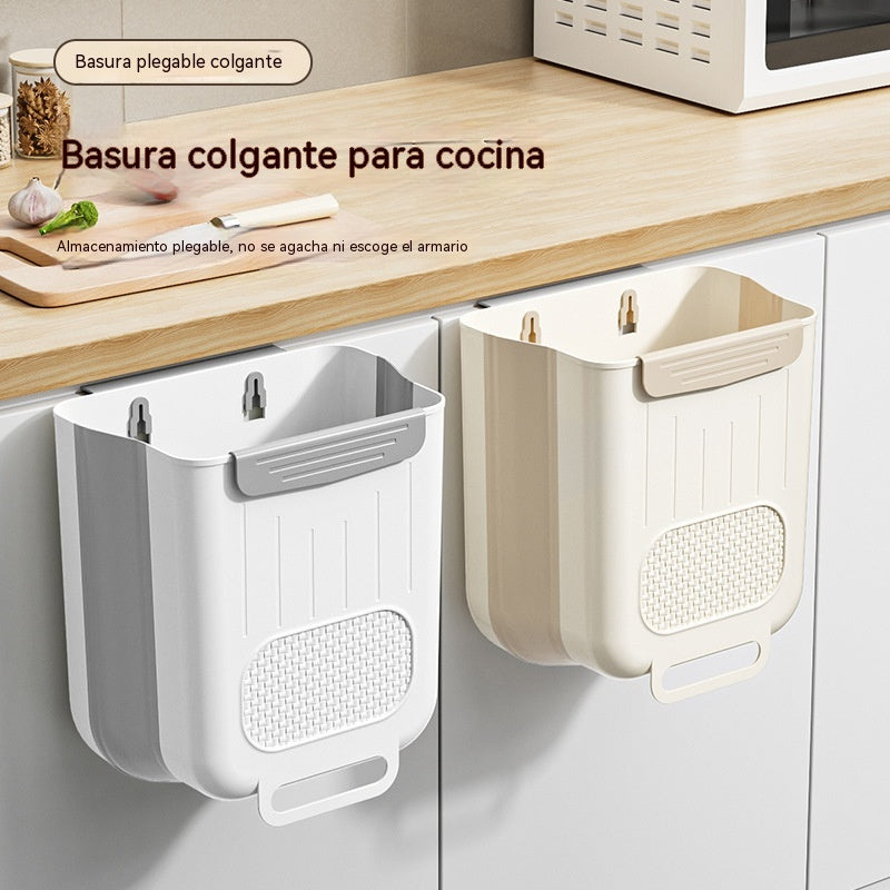 🗑️🚪Cubo de basura plegable colgante para cocina, cubo de basura colgante para puerta de armario doméstico