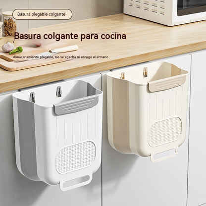 🗑️🚪Cubo de basura plegable colgante para cocina, cubo de basura colgante para puerta de armario doméstico