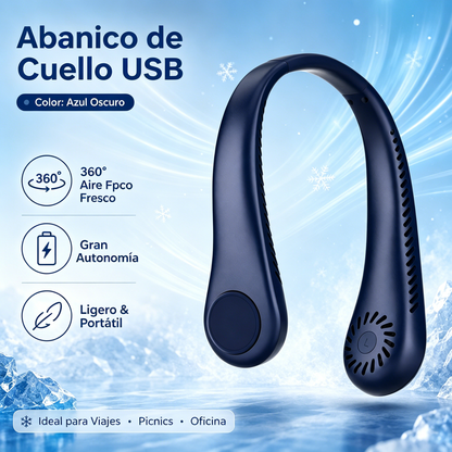 💨 Ventilador de aire acondicionado con cuello – Extremadamente silencioso, portátil y giratorio 360° – Ideal para el verano 🌞
