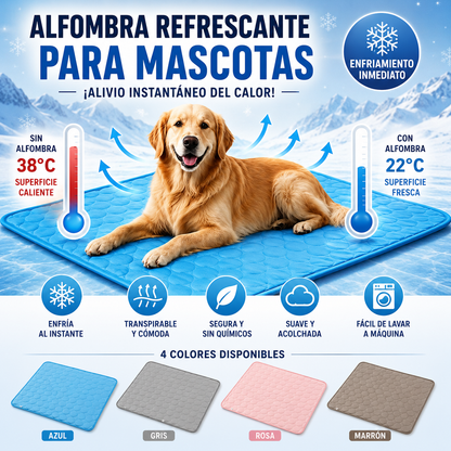 📢 ¡50 % de descuento 🔥! Alfombrilla refrescante para mascotas (no requiere llenado de agua) 🧊 — Fabricada en tejido Oxford transpirable; apta para todo tipo de camas o jaulas para mascotas.