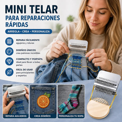 Nueva mini máquina de tejer personalizada hecha a mano.
