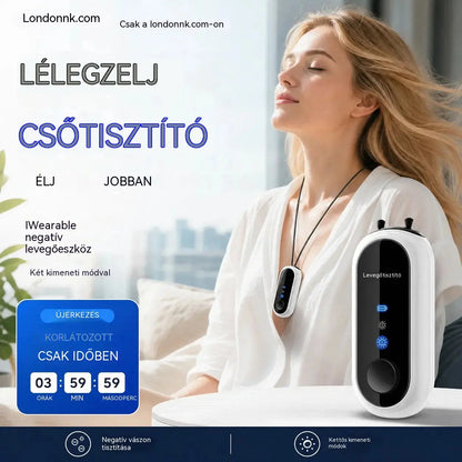 🌬️✨ Hordozható negatívionos légtisztító: friss levegő, bárhová is mész! 🍃💪