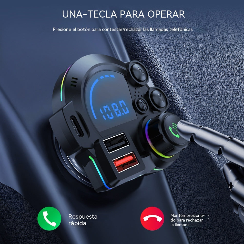 ⏳【Oferta por tiempo limitado】🔥Transmisor FM Bluetooth para coche de doble puerto para todos
