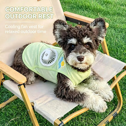 🐶🐱 Nueva ropa para perros con ventilador: chaleco ligero y transpirable con protección solar para el verano, ideal para perros pequeños y medianos.