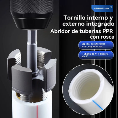 🔥Broca integrada para instalación de tuberías PPR: ¡fácil de usar y sin soldadura! [Juego de dos piezas: apto para tuberías de 1/2 pulgada y 3/4 de pulgada]