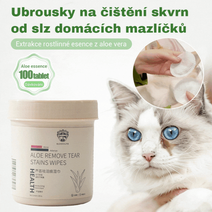 🐕🐈Čisticí ubrousky na skvrny od očí domácích mazlíčků 🔥Odstraňuje skvrny od slz🔥