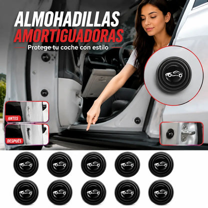 【20 pieza】Almohadillas universales amortiguadoras para puertas de coche, almohadillas elásticas de silicona anticolisión.