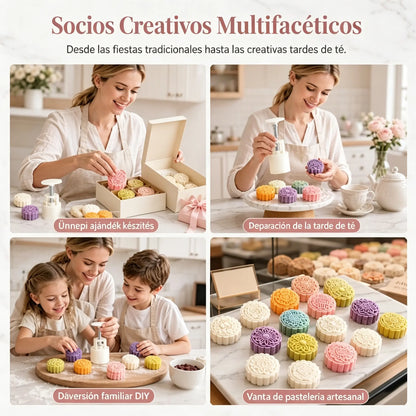 🔥Juego de moldes de 6 piezas por solo 24 €☕🍪Moldes manuales para hornear postres caseros