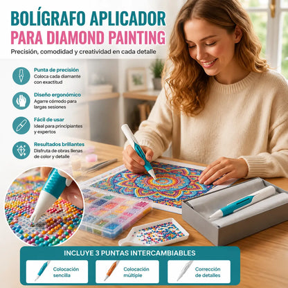 ⏰ Último día: 50 % de descuento – 💎 Set de bolígrafo dispensador automático y bandeja para Diamond Painting