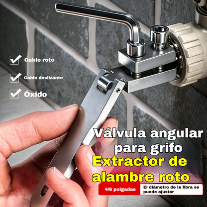 👍👍Nuevo extractor de cables de grifo roto con válvula angular universal. Apto para tuberías de agua de 4 y 6 puntos.