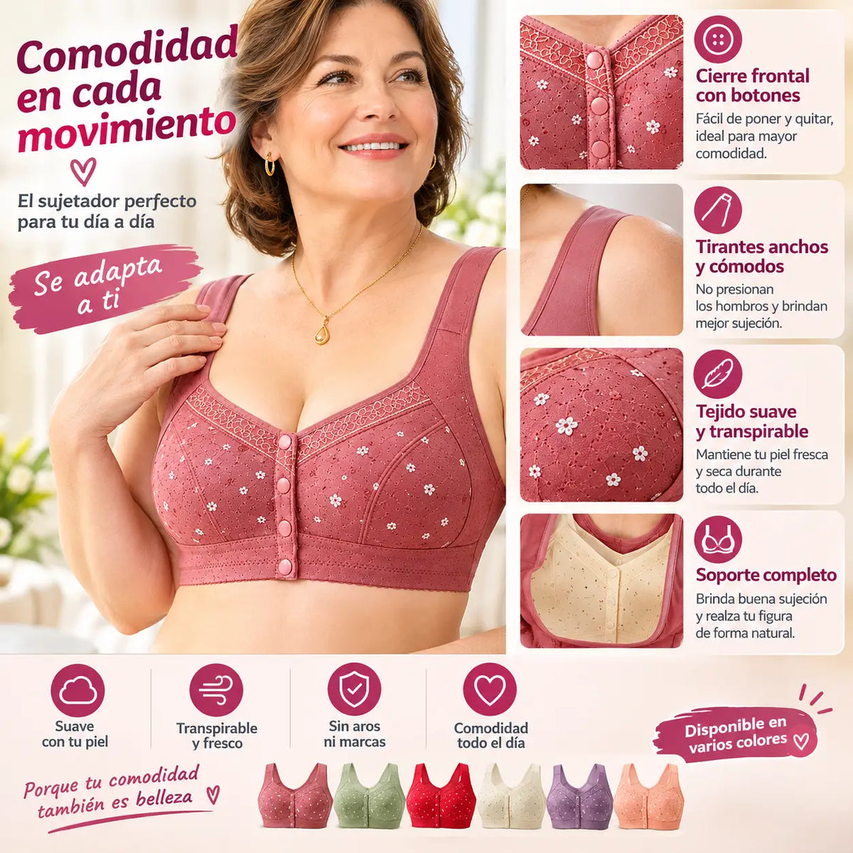 💕【Paquete de 2 unidades】Sujetador de encaje de talla grande, cómodo, nuevo y mejorado (49 % de descuento)