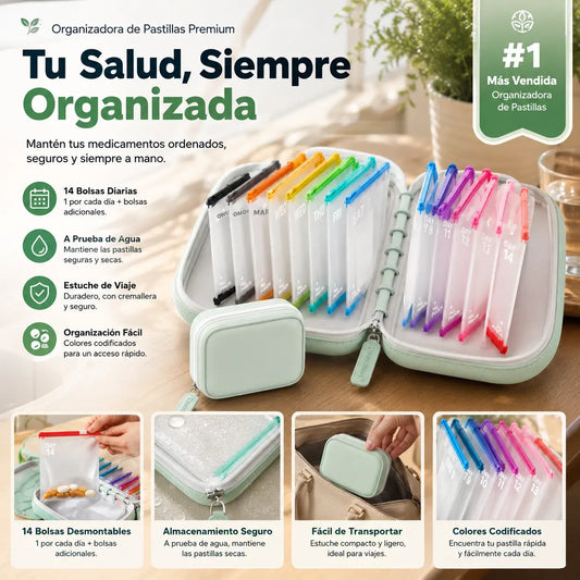 💊✨ Bolsa impermeable para medicamentos: bolsa portátil para medicamentos y suministros, adecuada para viajes, el hogar y el uso diario.