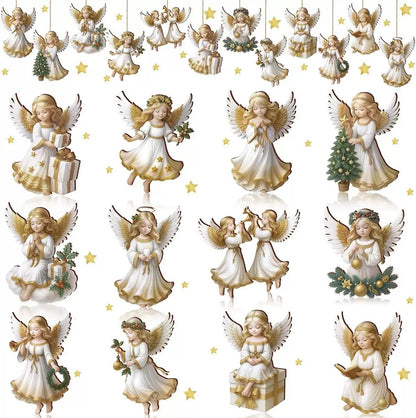 【12 piezas 22 euros】Decoración de ángel de madera para el hogar.