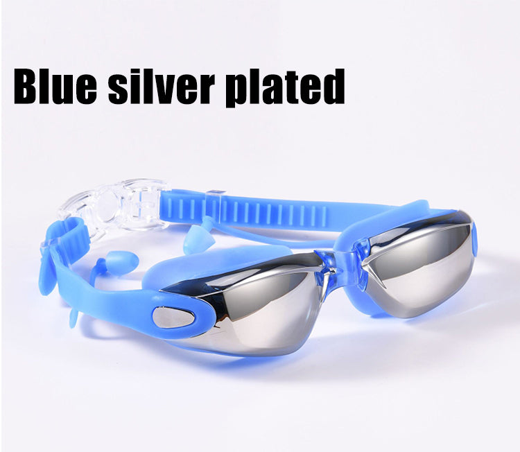 🔥Oferta de tiempo limitado🔥gafas de natación de gran campo de visión，con caja de gafas，Viene con tapones para los oídos