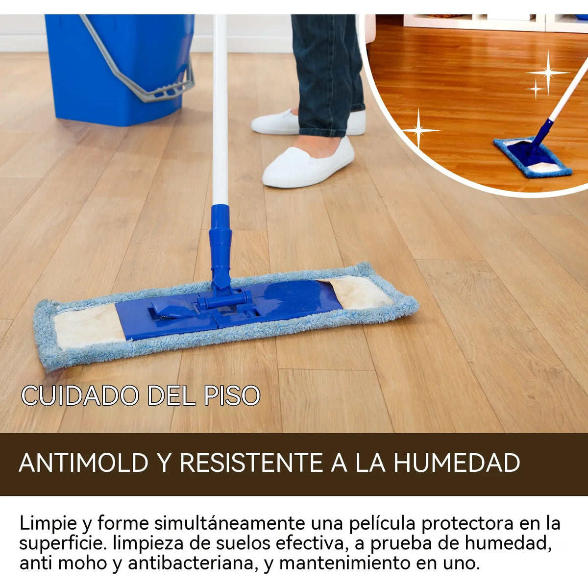 🔥【120 ml + esponja + paño】Spray de cera de abeja natural micromolecular para el cuidado de muebles, mantenimiento y pulido de suelos.