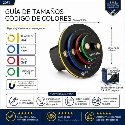 Adaptador de vaso de impacto, adaptador de vaso de trinquete, cabezal convertidor de vaso