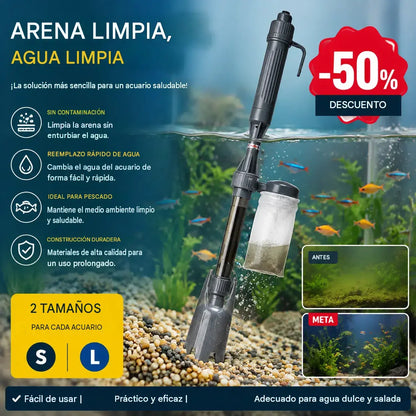 🔥 Limpiador eléctrico de sustrato para acuarios