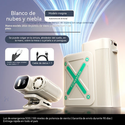 Mini ventilador multiusos para sombrillas, escritorios y exteriores