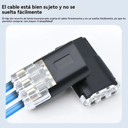 【40 piezas】🏆 Conector sin soldadura ni pelado de cables, enclavamiento de tres cables