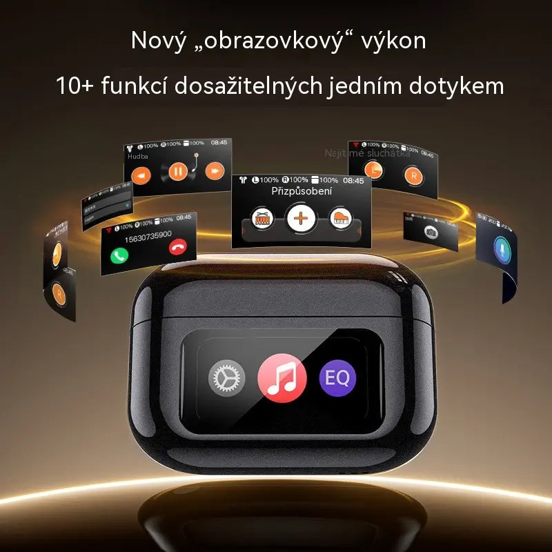 🎧 Bezdrôtové športové Bluetooth slúchadlá s klipom a farebným LCD displejom