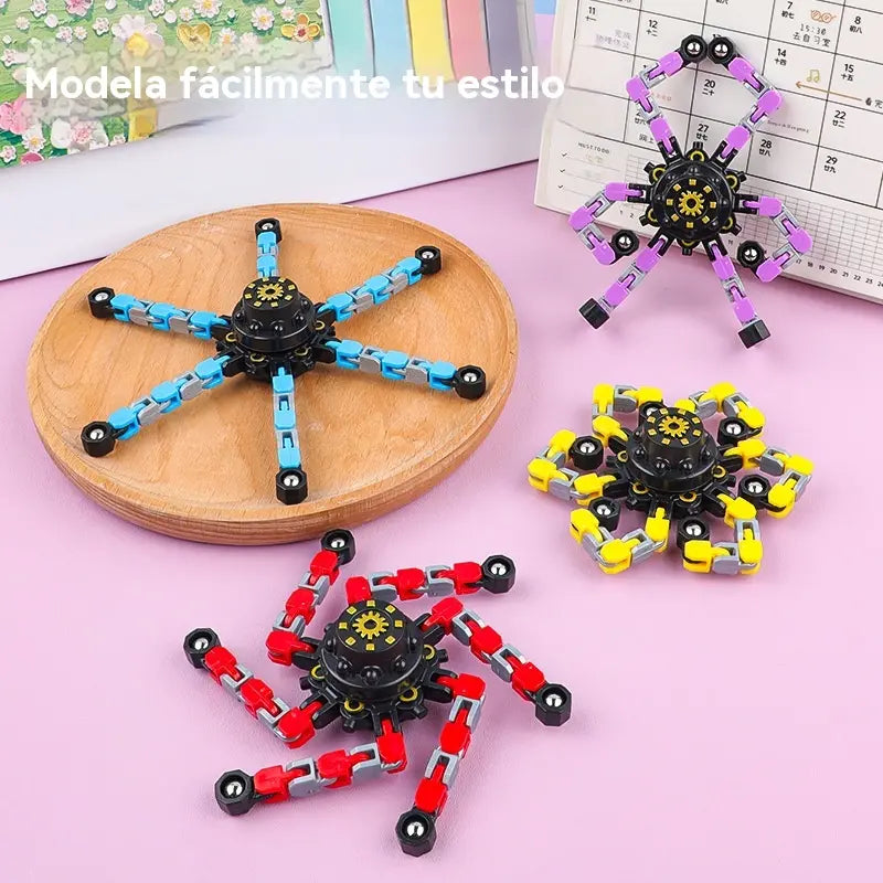 ✨Nuevo fidget spinner, robot giratorio transformable, juguete antiestrés